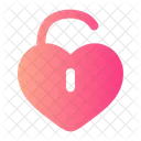 Heart Unlock Love Heart Icon