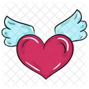 Heart Wings Flying Heart Relationship Icon