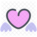Heart Valentines Wings Icon
