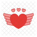 Heart Wings Valentine Love Icon