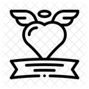 Heart Wings Love Freedom Icon