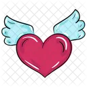 Heart Wings Flying Heart Relationship Icon