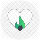 Heart With A Flame Love Passionate 아이콘