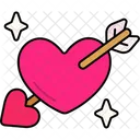 Heart With Arrow  Icon