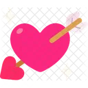 Heart With Arrow  Icon