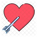 Heart With Arrow Cupid Heart Icon