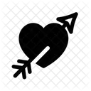 Cupid Bow Heart Arrow Icon