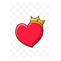 Heart with crown  Icon