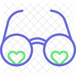 Heart With Glasses  Icon