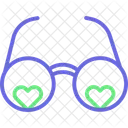 Heart With Glasses Eyeglasses Eyeshade Icon