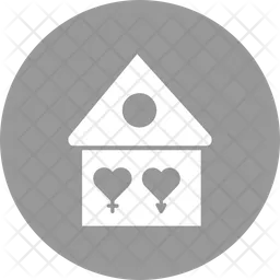 Heart With Home  Icon
