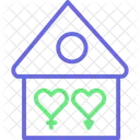 Heart With Home Couple Home Family Icon