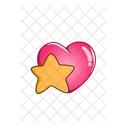 Heart with star  Icon