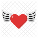 Heart With Wings Love Heart Icon