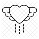 Heart With Wings  Icon