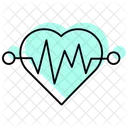 Heartbeat Color Shadow Thinline Icon Icon