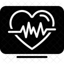 Heartbeat Life Calligraphy Icon