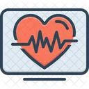 Heartbeat Life Calligraphy Cardio Heartbeat Cardiology Ehealth Healthcare Heart Pulse Monitoring Icon