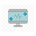 Heartbeat Monitor Colored Outline Style Medical Icon Hospital Icon