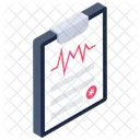 Heartbeat Report Ecg Report Medical Report Icon