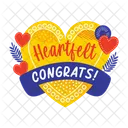 Heartfelt Congrats Lovely Gratitude Icon