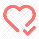 Hearth Check Love Heart Icon