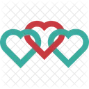 Hearts Connected Network Icon