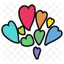 Hearts Pride Homosexual Icon