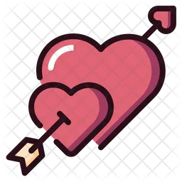 Hearts and arrow  Icon