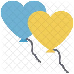 Hearts balloon  Icon