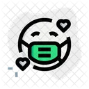 Hearts Emoji With Face Mask Emoji Icon