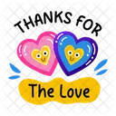 Hearts Love Thanks Icon
