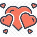 Hearts Love Romantic Icon
