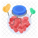 Hearts Jar Love Jar Valentine Jar Icon