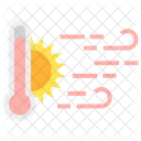 Heat Wave Greenhouse Effect Natural Disaster Icon