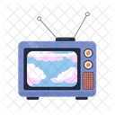 Heaven cloudscape on vintage tv Icon