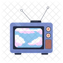 Heaven cloudscape on vintage tv  Icon