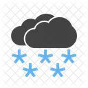 Heavy Snowing Snowflake Icon