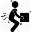 Heavy Box Lift Lifting Lower Back Icon
