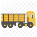 Heavy Duty Truck Wood Cargo Logistics Icon