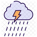 Heavy Rain Rain Weather Icon