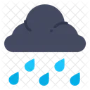 Heavy Rain Cloud Raindrop Icon