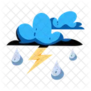 Rainy Cloud Rainy Weather Rainstorm Icon