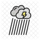 Heavy Rain Rain Weather Icon