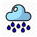 Heavy Rain Rain Weather Icon