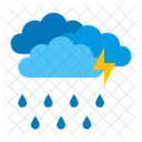 Heavy Rain Rain Weather Icon