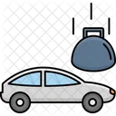 Heavy Weight On Car Accident Automobile Icon