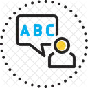 Deletrear Pronunciacion Hablar Discurso Decir Alfabeto Vocalizacion Vocabulario Idioma Traductor Hablar Icono