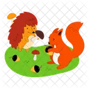 Hedgehog And Squirrel  Icon