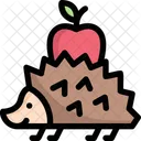 Hedgehog with apple  Icon